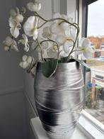 Zilveren vaas incl bloemen, Ophalen, Overige materialen, Overige kleuren, Zo goed als nieuw