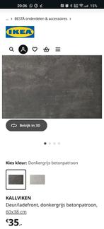 Ikea Kallviken- Besta deurfrontjes donkergrijs betonpatroon, Huis en Inrichting, Ophalen, Zo goed als nieuw, 25 tot 50 cm, 50 tot 100 cm