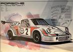 Afbeelding Porsche op aluminium plaat, Auto, Groter dan 1:32, Zo goed als nieuw, Ophalen