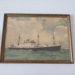 grote vintage foto poster schip MS Willemstad retro jaren 50, Verzamelen, Scheepvaart, Ophalen of Verzenden, Gebruikt, Motorboot