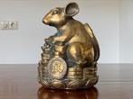 Chinese koperen rat met geld - voor rijkdom, Ophalen of Verzenden
