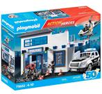 PLAYMOBIL Action Heroes 50YR Politiepost met voertuigen, Kinderen en Baby's, Speelgoed | Playmobil, Ophalen of Verzenden, Gebruikt