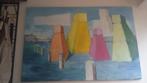 Schilderij van Geert Zomer, 150 bij 100 cm., Antiek en Kunst, Ophalen