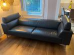 Leolux Howlo leren bank - donkergrijs/antraciet, Ophalen, Driepersoons, Zo goed als nieuw, Rechte bank