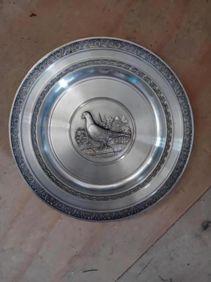 delft handpainted Holland beeldje duif - duiven wandbord, Dieren en Toebehoren, Vogels | Duiven, Overige soorten, Meerdere dieren