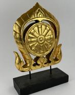 19e eeuw Antiek Thais houtsnijwerk tempelgrenssteen Thailand, Antiek en Kunst, Kunst | Beelden en Houtsnijwerken, Ophalen of Verzenden