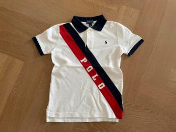 Polo Ralph Lauren polo wit blauw rood jongen mt 7 circa 128 beschikbaar voor biedingen
