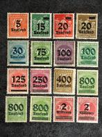 1923 Reich 252-284, 16 overdruk waardes, Ongebruikt, Postzegels en Munten, Postzegels | Europa | Duitsland, Ophalen of Verzenden