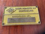 Typeplaat romers Rozenburg, Antiek en Kunst, Curiosa en Brocante, Ophalen of Verzenden