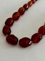 Oude Antieke Rode Bakeliet - Catalin Ketting, Sieraden, Tassen en Uiterlijk, Antieke sieraden, Verzenden, Overige materialen, Ketting
