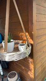 Ronde rotan hangmand, hangplateau, Tuin en Terras, Bloembakken en Plantenbakken, Ophalen, Gebruikt, Minder dan 30 cm, Rond