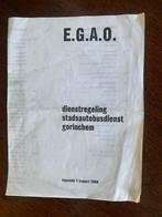Dienstregeling EGAO., Ophalen of Verzenden, Gebruikt, Bus of Metro, Boek of Tijdschrift