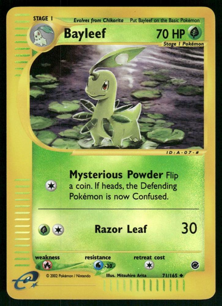 Bayleef 71/165 - Expedition Base Set (Reverse Holo), Hobby en Vrije tijd, Verzamelkaartspellen | Pokémon, Gebruikt, Verzenden