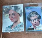 2 Pruiken Carnaval: Oma & Nerd, Carnaval, Boland, Feestbeest, Ophalen of Verzenden, Zo goed als nieuw