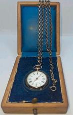 Zilveren zakhorloge dames met zilveren Jasseronketting, Overige merken, Zakhorloge, Gebruikt, Overige materialen