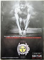37 vintage advertenties horloges 40-14 Klok Casio Omega VOG, Verzenden, Reclamebord