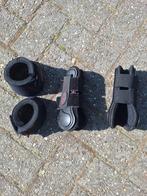 Setje peesbeschermers en springschoenen zwart A-pony of shet, Ophalen of Verzenden, Gebruikt, Springen