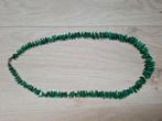 echte malachiet kralen collier ketting, Ophalen of Verzenden, Gebruikt, Groen, Steen of Mineraal