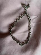 Prachtige zilveren bedelarmband jasseron met 1 laars, Sieraden, Tassen en Uiterlijk, Armbanden, Ophalen of Verzenden, Zo goed als nieuw