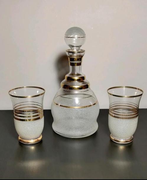 Art-déco karaf met glazen, Antiek en Kunst, Antiek | Glas en Kristal, Ophalen of Verzenden