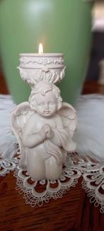 Kunststof engeltje voor waxine kaarsje, Minder dan 25 cm, Kunststof, Gebruikt, Wit
