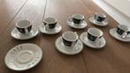 Espresso kopjes en schotels Siaki porselein, Ophalen, Keramiek, Zo goed als nieuw, Overige stijlen