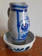 Set vintage Keulse kan en schaal, Antiek en Kunst, Antiek | Keramiek en Aardewerk, Ophalen of Verzenden