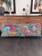 groot origineel schilderij, Ophalen of Verzenden