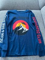 DSQ2 blauw long shirt maat 140 origineel, Ophalen of Verzenden, Zo goed als nieuw, Jongen, Shirt of Longsleeve