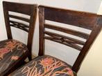 Twee Javaanse Teakhouten Eetstoelen, Huis en Inrichting, Stoelen, Ophalen, Gebruikt, Twee, Bruin