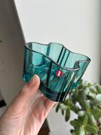 littala Alvar Aalto sea blue candle holder, Overige materialen, Ophalen of Verzenden, Zo goed als nieuw, Kandelaar