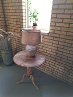 Wijntafel met Lamp, Huis en Inrichting, Tafels | Bijzettafels, Ophalen, Minder dan 55 cm, Gebruikt, Rond