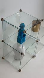 Modulaire glazen vitrine kubussen met hoekverbinding goud, Ophalen, ., Zo goed als nieuw, .