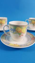3x kop en schotel Graf von Henneberg, fruitmotief. 7A7, Huis en Inrichting, Keuken | Servies, Tweedehands verkoop, Tweedehands verkoop