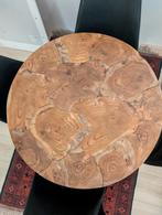 Ronde tafel teak hout, Ophalen, 50 tot 100 cm, Rond, 50 tot 100 cm