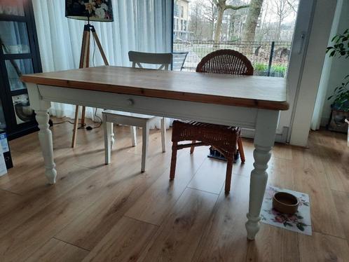 Mooie verlengbare houten eettafel, Huis en Inrichting, Tafels | Eettafels, Gebruikt, 50 tot 100 cm, Vijf personen of meer, Rechthoekig