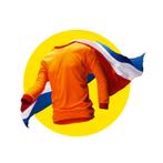 oranje grote helden cape, maat M, Ophalen of Verzenden, Nieuw, Kostuum, Oranje of Koningsdag