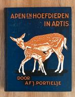 Apen en hoefdieren in Artis - AFJ Portielje - Verkade, Boeken, Ophalen of Verzenden, Gelezen, AFJ Portielje - Verkade, Plaatjesalbum