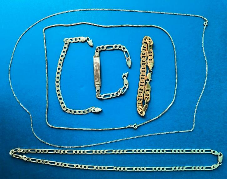 Gouden & Zilveren Sieraden Partij, Sieraden, Tassen en Uiterlijk, Armbanden, Gebruikt, Overige materialen, Overige kleuren, Ophalen