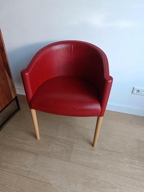 Leren Moroso stoel, Huis en Inrichting, Fauteuils, Zo goed als nieuw, Leer, 50 tot 75 cm, Minder dan 75 cm, Ophalen