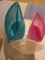 Set van 3 siliconen bewaarbakjes, Huis en Inrichting, Ophalen of Verzenden, Gebruikt, Blauw, Bak of Kom