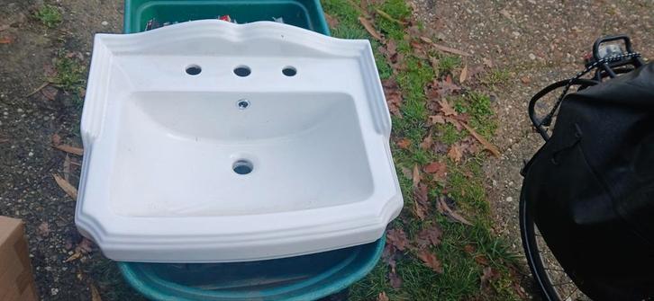 Franse Brocante Wastafel, Doe-het-zelf en Verbouw, Sanitair, Zo goed als nieuw, Wastafel, Steen, Ophalen of Verzenden