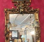 Antiek spiegel barok met engelen beelden en verlichting -, Huis en Inrichting, Woonaccessoires | Spiegels, Minder dan 100 cm, 75 tot 100 cm