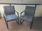 Eetkamerstoelen, Huis en Inrichting, Stoelen, Twee, Ophalen of Verzenden, Zo goed als nieuw, Metaal