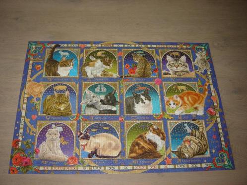 Puzzel Jumbo KATTEN HOROSCOOP 1000 st. Francien, Hobby en Vrije tijd, Denksport en Puzzels, Zo goed als nieuw, Legpuzzel, 500 t/m 1500 stukjes