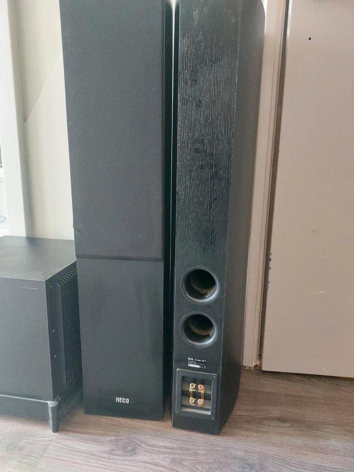Heco Victa 501 Luidsprekers - Top Geluid!, Audio, Tv en Foto, Luidsprekers, Gebruikt, Front, Rear of Stereo speakers, 120 watt of meer