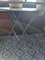 Oud Frans Bistrotafeltje Inklapbaar Metaal, Ophalen of Verzenden, Gebruikt, Rond, Metaal