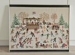 Hollands Wintertafereel - geborduurd - Vintage, Ophalen of Verzenden, Gebruikt