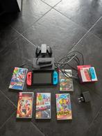 Nintendo switch met 5 spellen, Spelcomputers en Games, Spelcomputers | Nintendo Switch, Ophalen of Verzenden, Gebruikt, Met 2 controllers