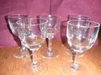 5 Mooi gegraveerde vintage glaasjes ZGAN, Ophalen of Verzenden